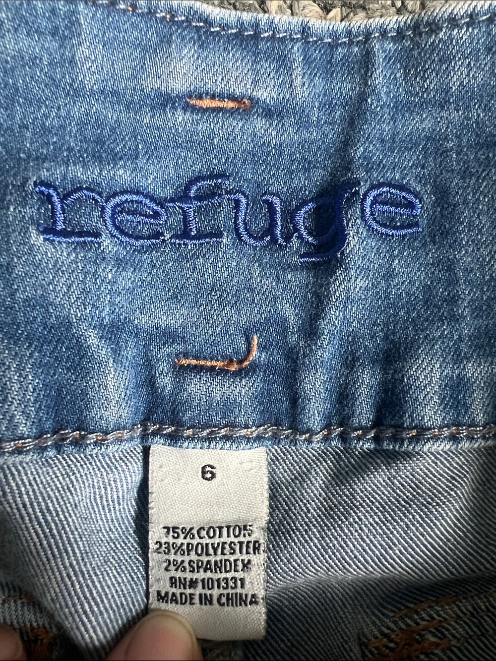 refuge Women's Denim Jean Shorts in Blue